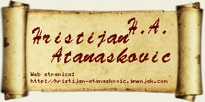 Hristijan Atanasković vizit kartica
